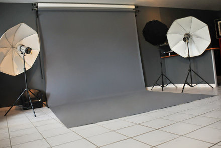 présentation du studio photo et des équipements