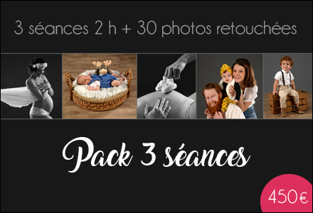 Pack photo cadeau naissance 3 séances à Lyon